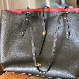 COACH Polished Pebbled Leather Market Tote